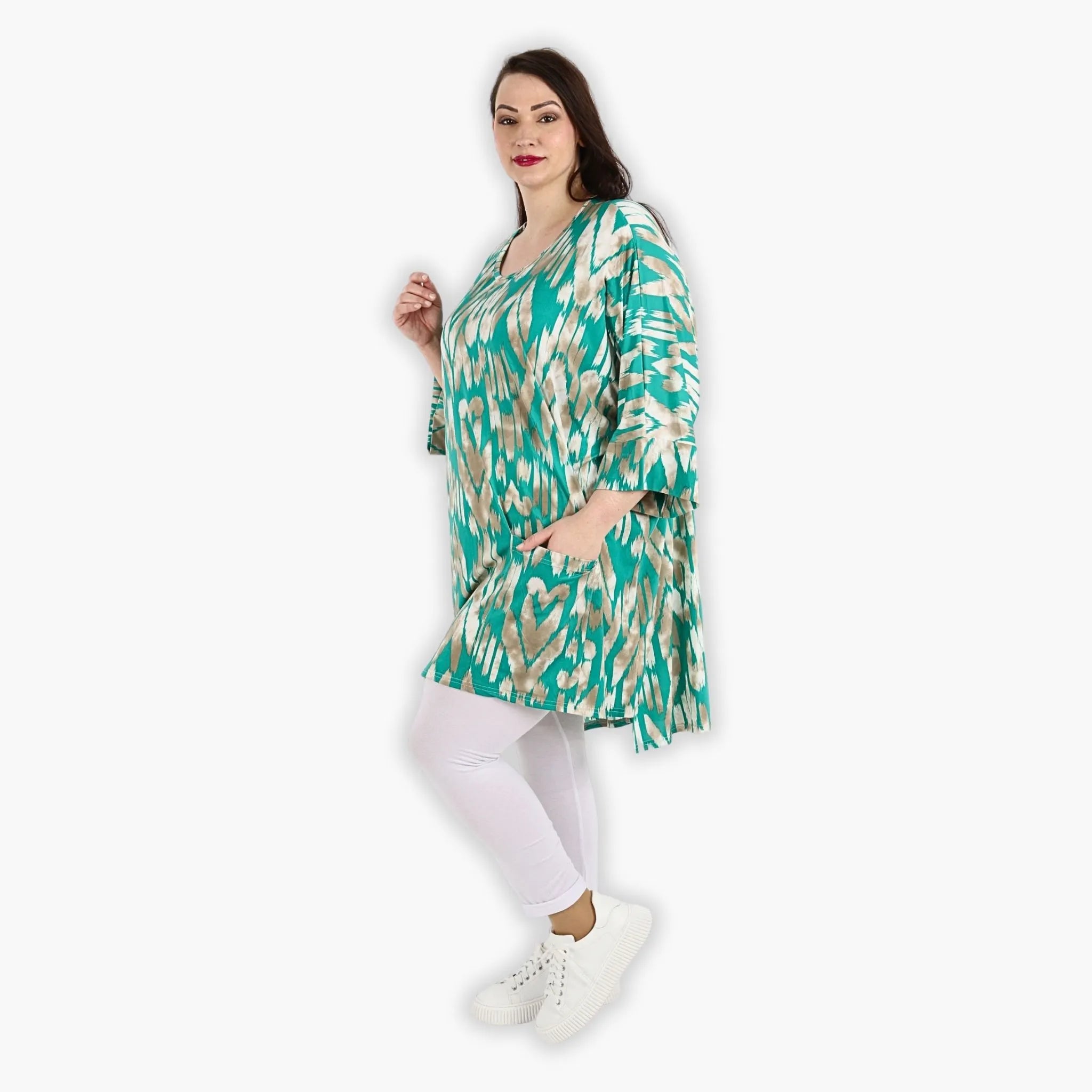 AKH 6925 Big Shirt, mint-beige