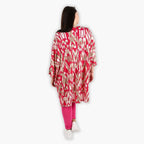 AKH 6925 Big Shirt, fuchsia-beige