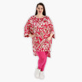 AKH 6925 Big Shirt, fuchsia-beige