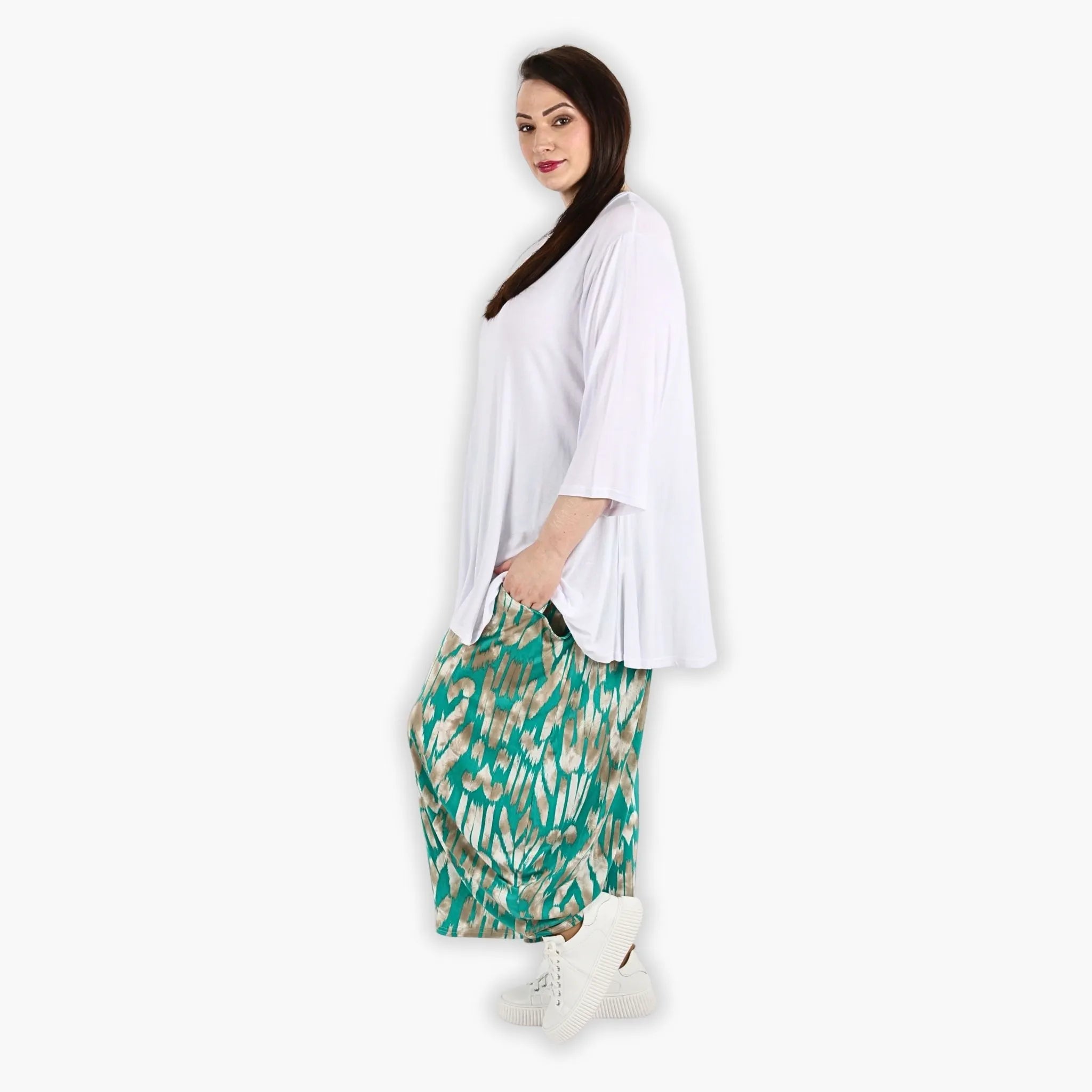 AKH Fashion Hose 8069 Peachy, Mint/Beige
