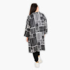 AKH 6906 Blouse, Black and White