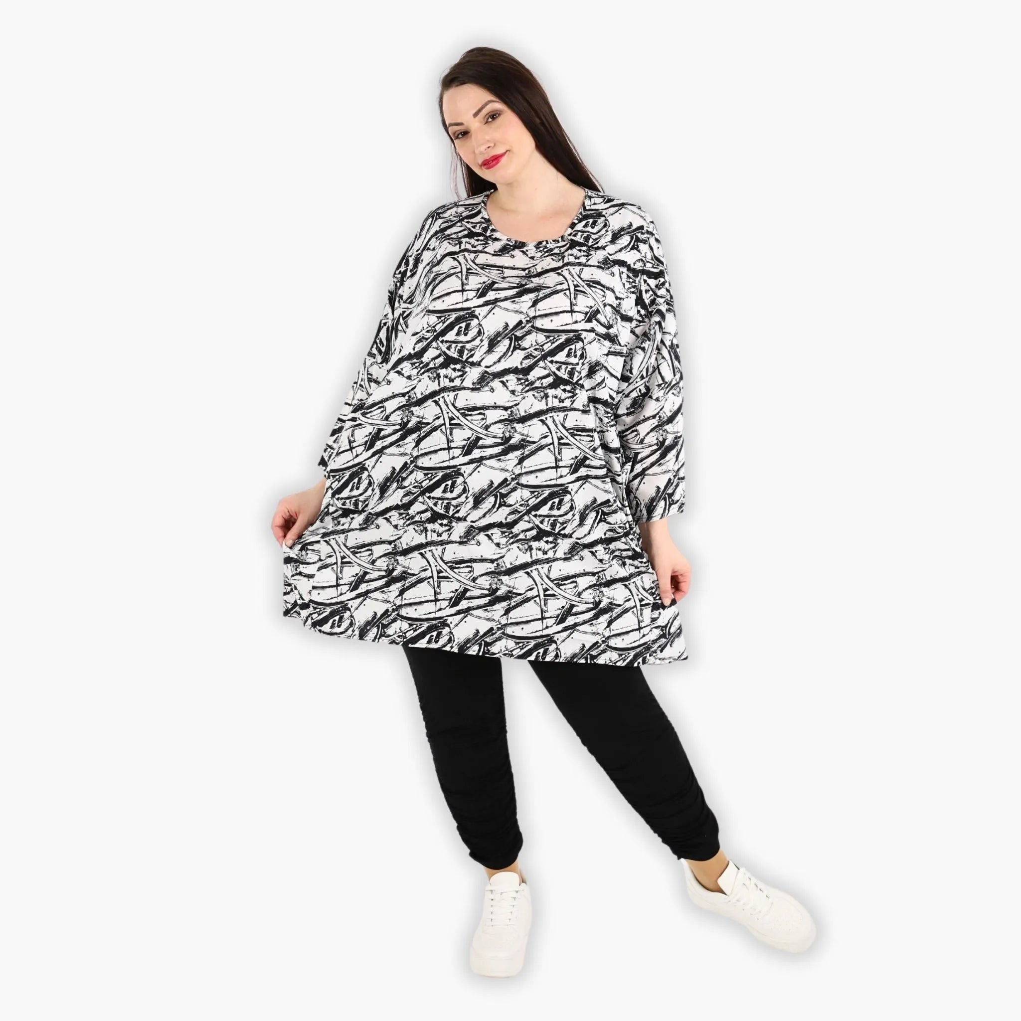 AKH 6909 Big Shirt, Black and White