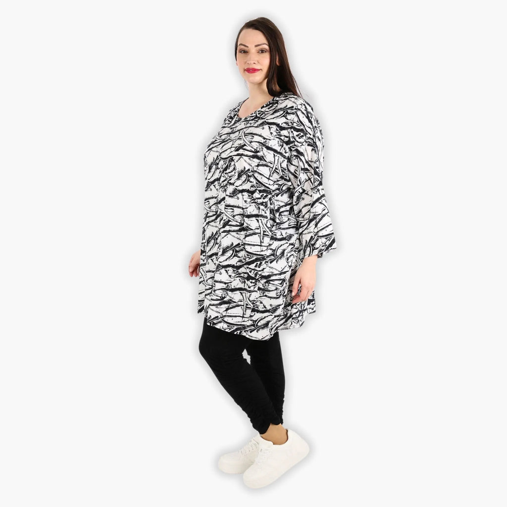 AKH 6909 Big Shirt, Black and White