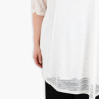 Chemise grande taille AKH 2151, crème