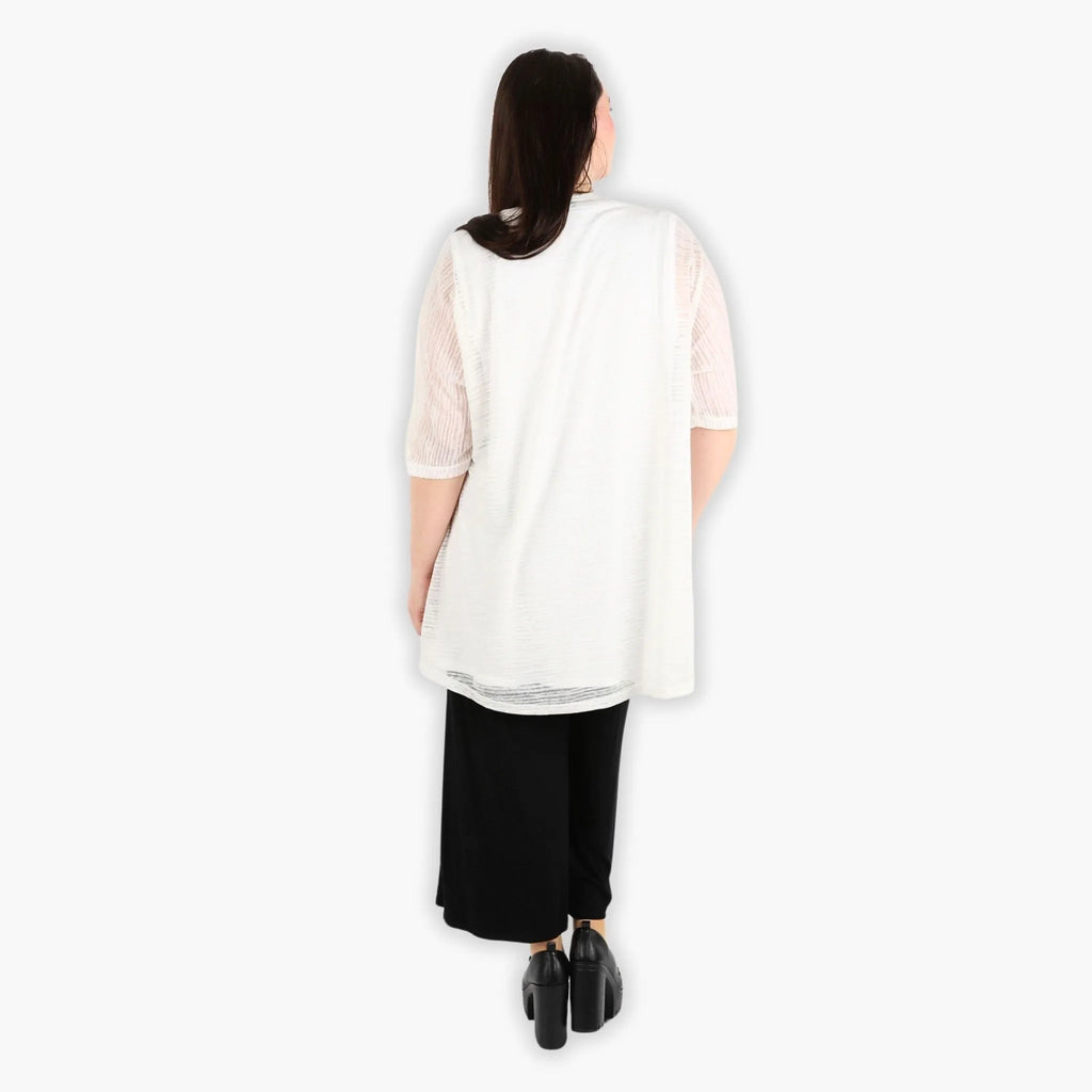 Chemise grande taille AKH 2151, crème