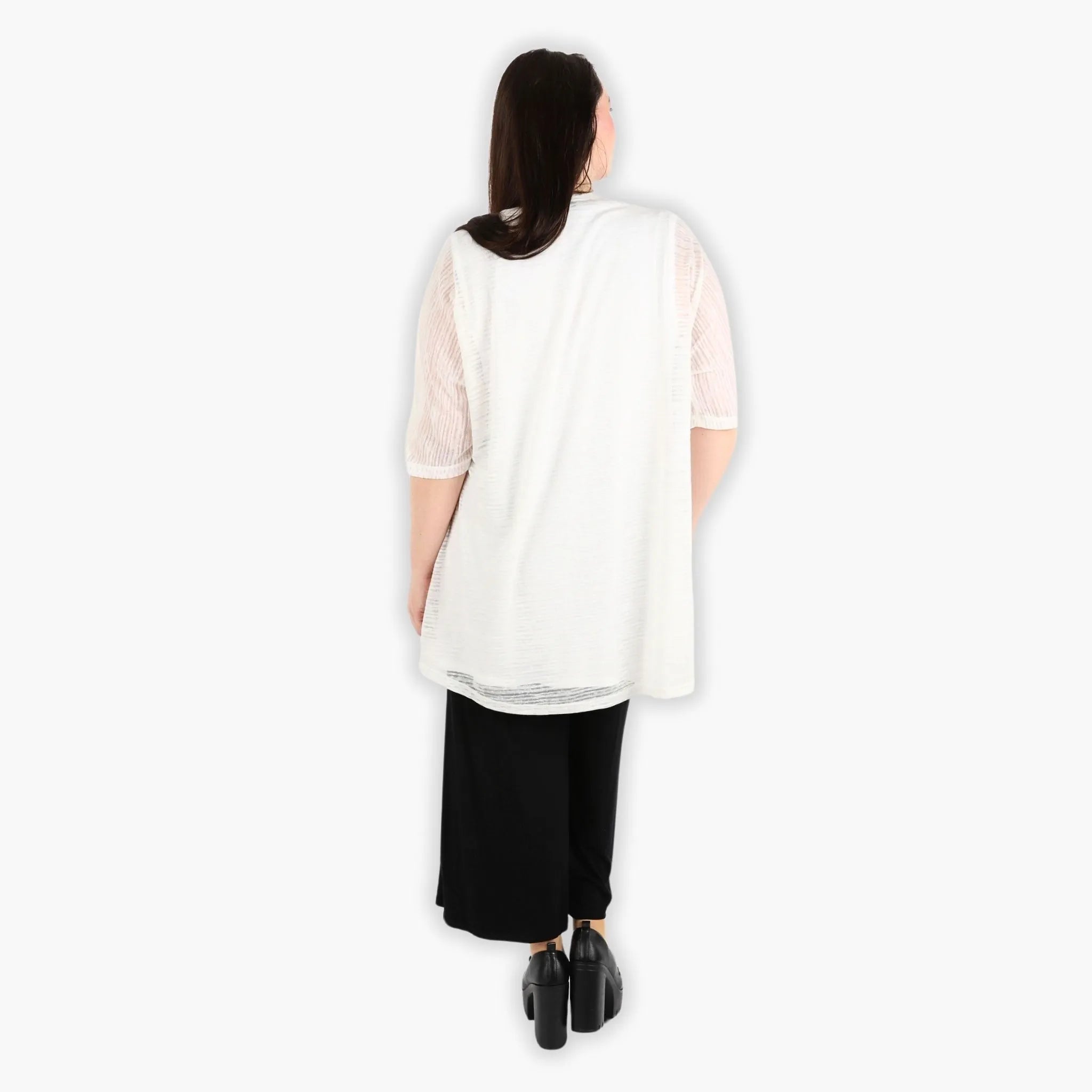 Chemise grande taille AKH 2151, crème