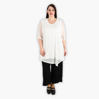Chemise grande taille AKH 2151, crème