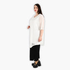 Chemise grande taille AKH 2151, crème