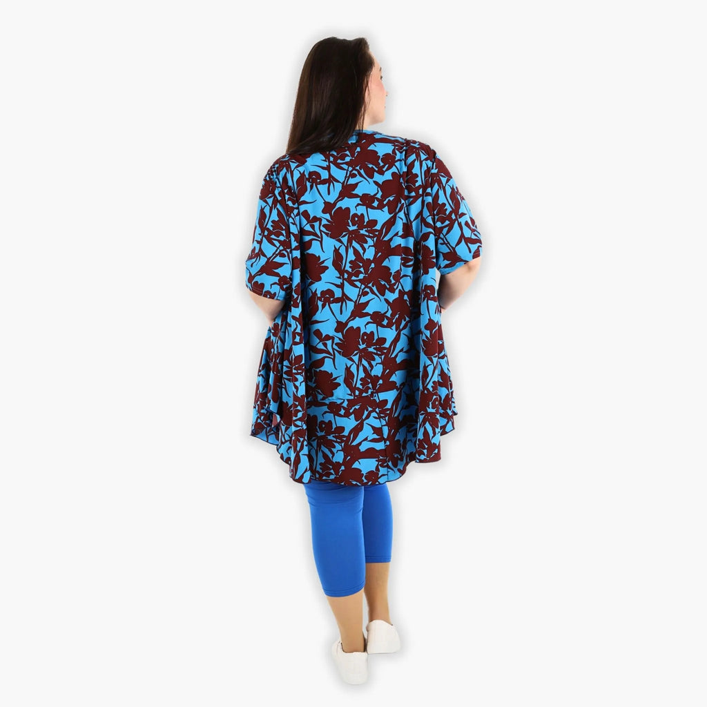 AKH 592 Big Shirt, Maroon-Blau