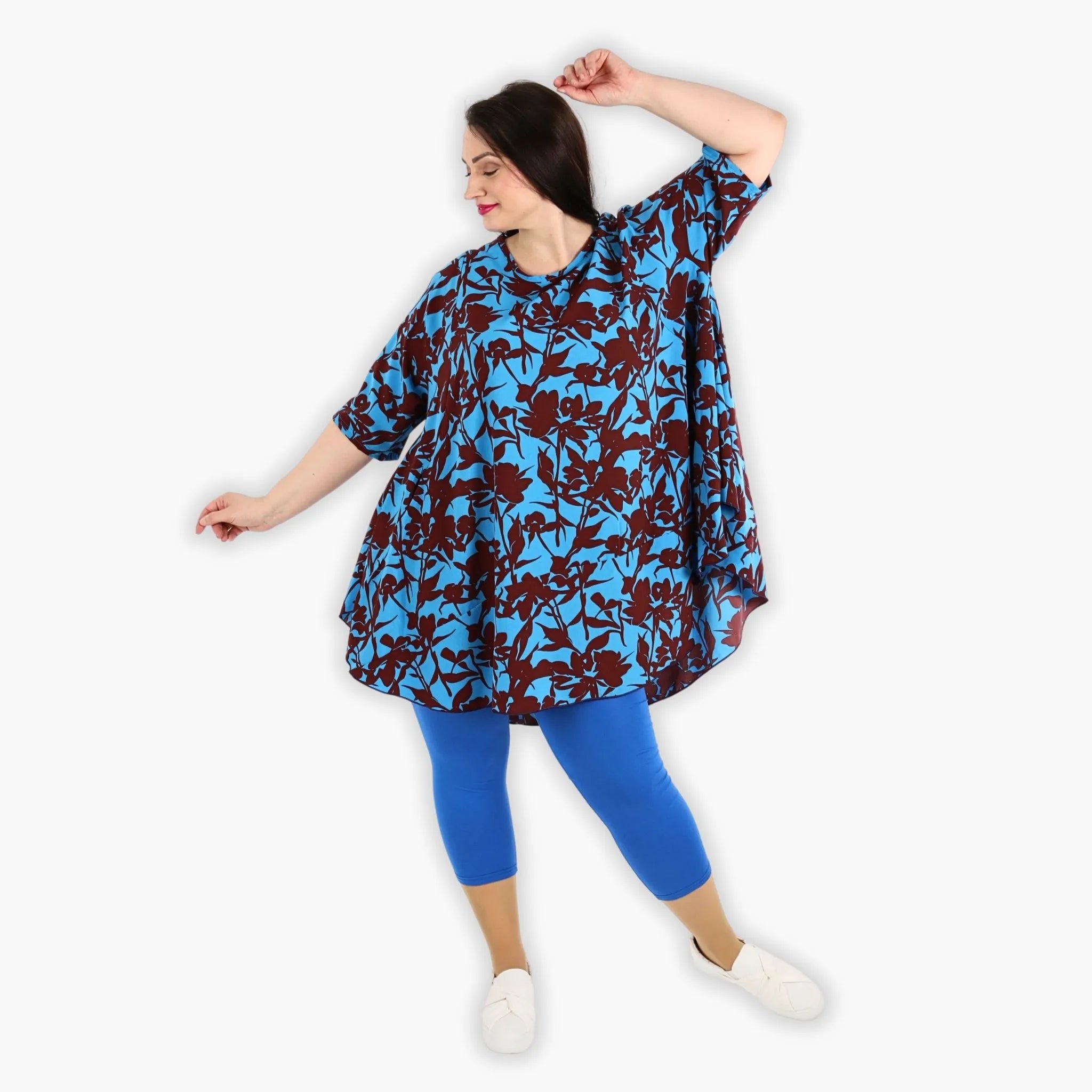 AKH 592 Big Shirt, Maroon-Blau