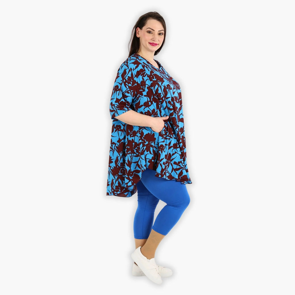 AKH 592 Big Shirt, Maroon-Blau