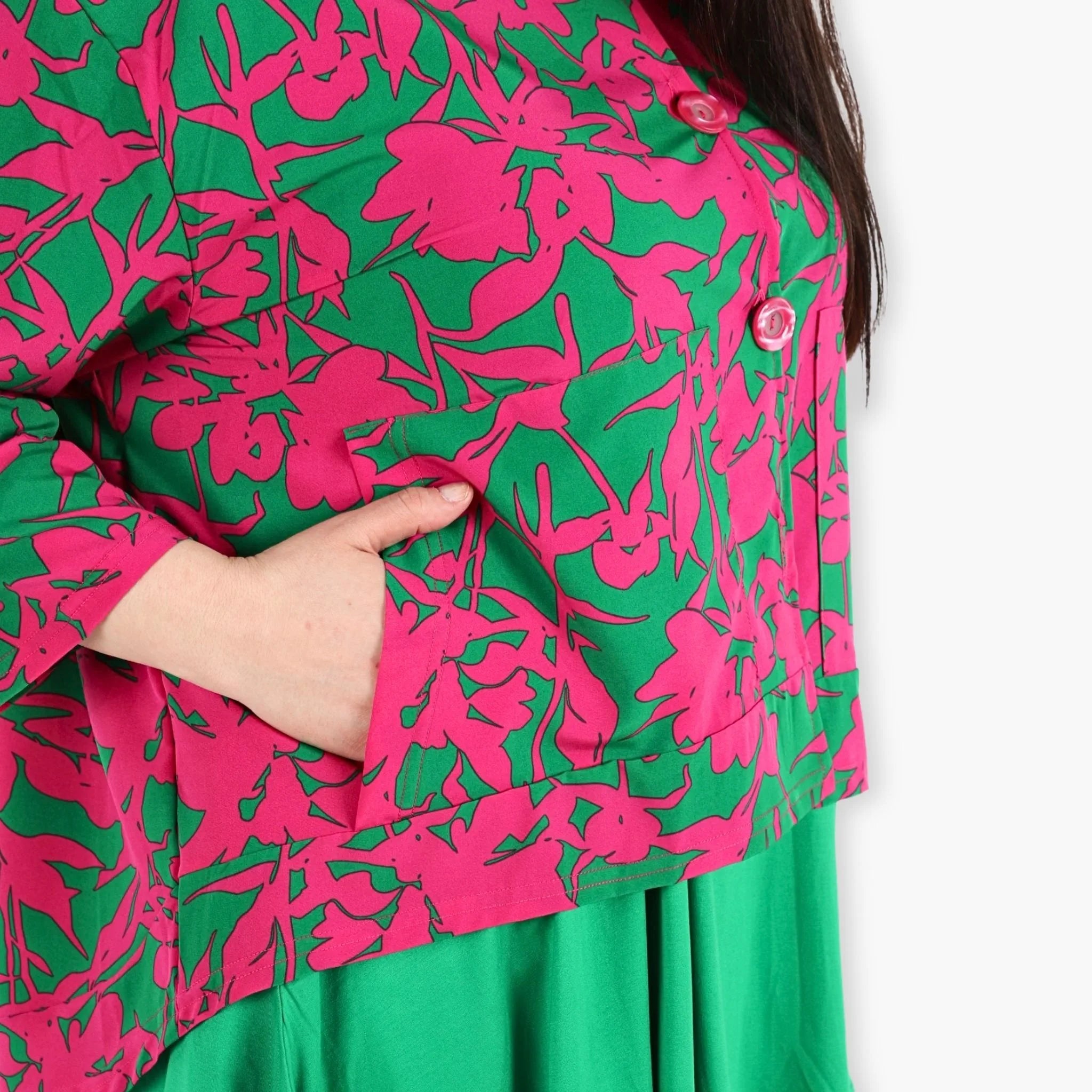 AKH 6910 Jacket, Fuchsia Green