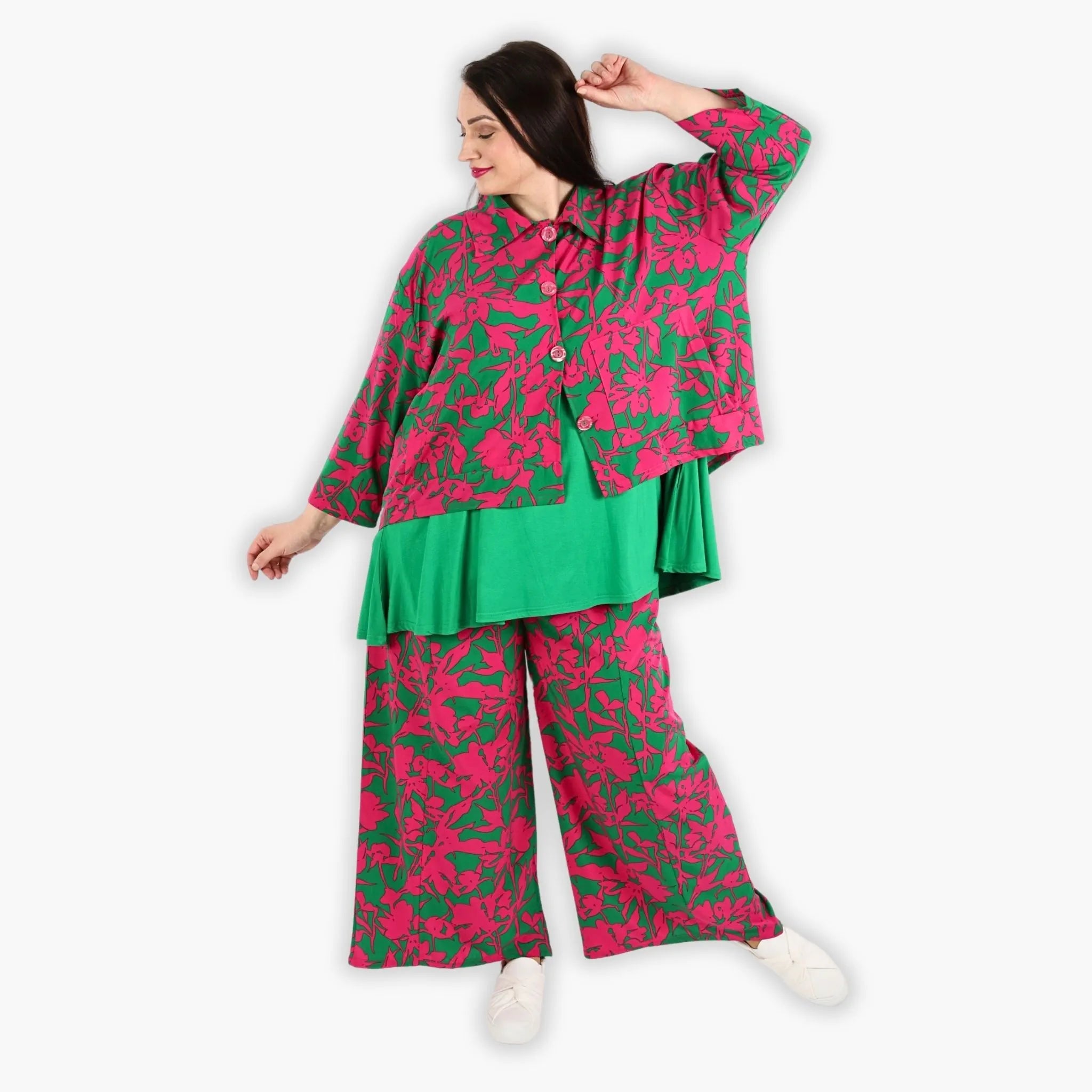 AKH 6910 Jacket, Fuchsia Green