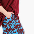 AKH 6927 Trousers, Maroon-Blue