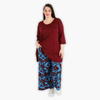 AKH 6927 Trousers, Maroon-Blue