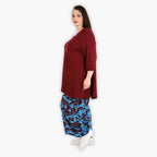 AKH 6927 Trousers, Maroon-Blue