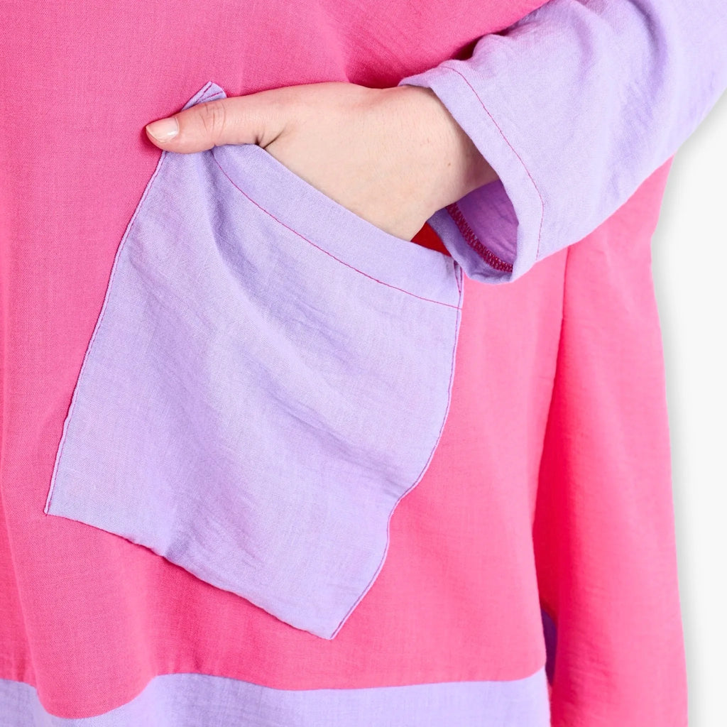 AKH 2413 Big Shirt, Pink-Lilac