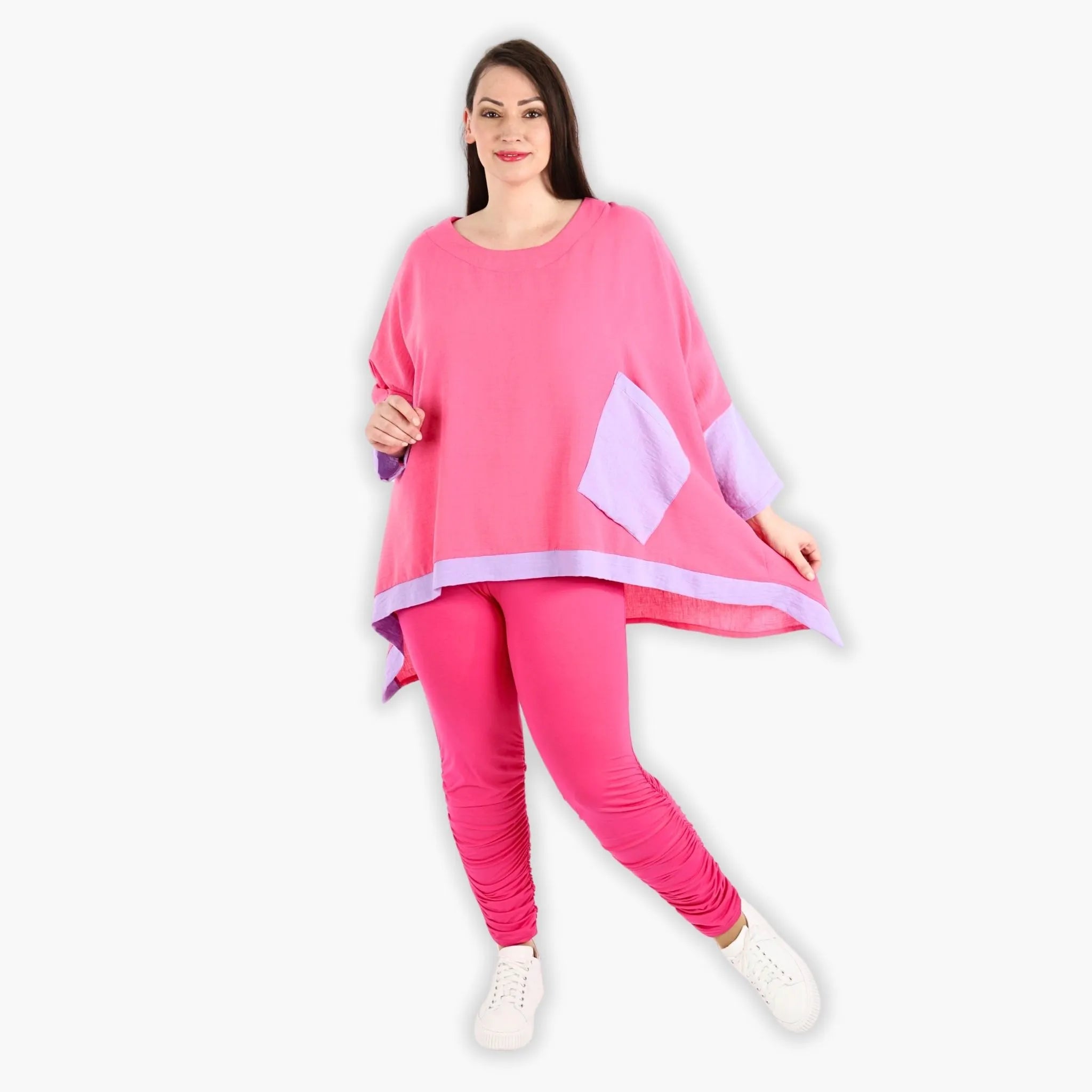 AKH 2413 Big Shirt, Pink-Lilac