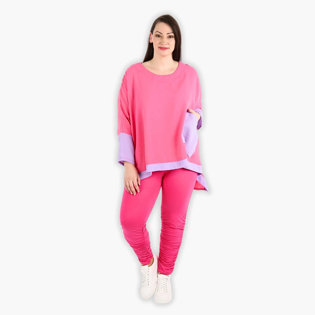 AKH 2413 Big Shirt, Pink-Lilac