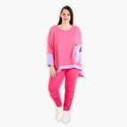 AKH 2413 Big Shirt, Pink-Lilac