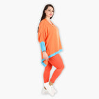 AKH 2413 Big Shirt, Orange-Turquoise