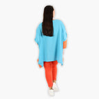 AKH 2413 Big Shirt, Turquoise-Orange