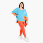 AKH 2413 Big Shirt, Turquoise-Orange