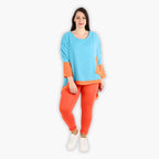 AKH 2413 Big Shirt, Turquoise-Orange
