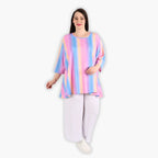 AKH 593 Big Shirt, Pink-Blue-Orange