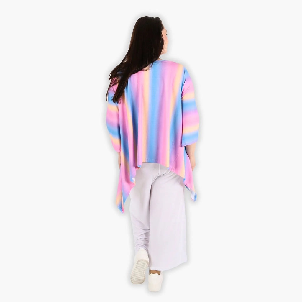 AKH 6588 Big Shirt, Pink-Blue-Orange