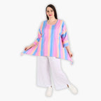 AKH 6588 Big Shirt, Pink-Blue-Orange