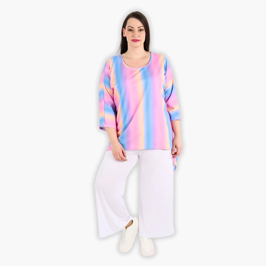 AKH 6588 Big Shirt, Pink-Blue-Orange