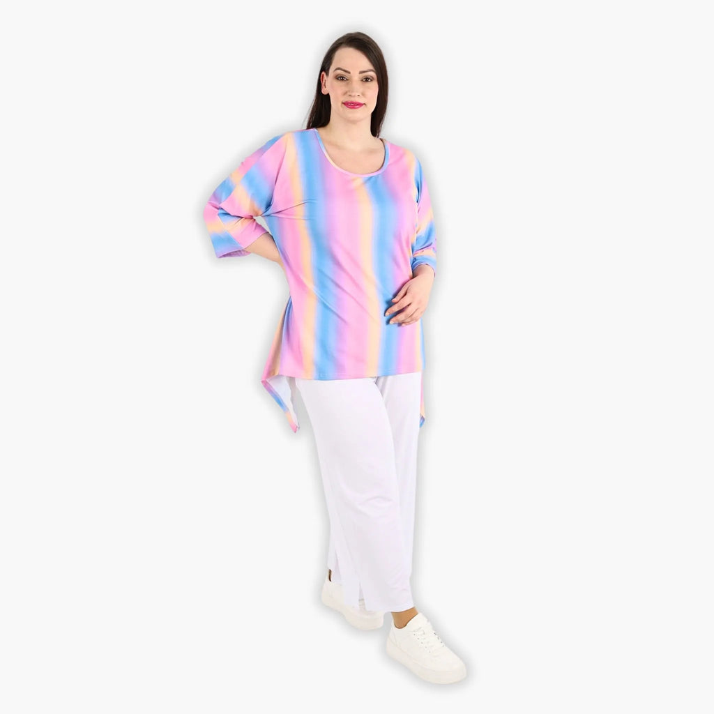 AKH 6588 Big Shirt, Pink-Blue-Orange