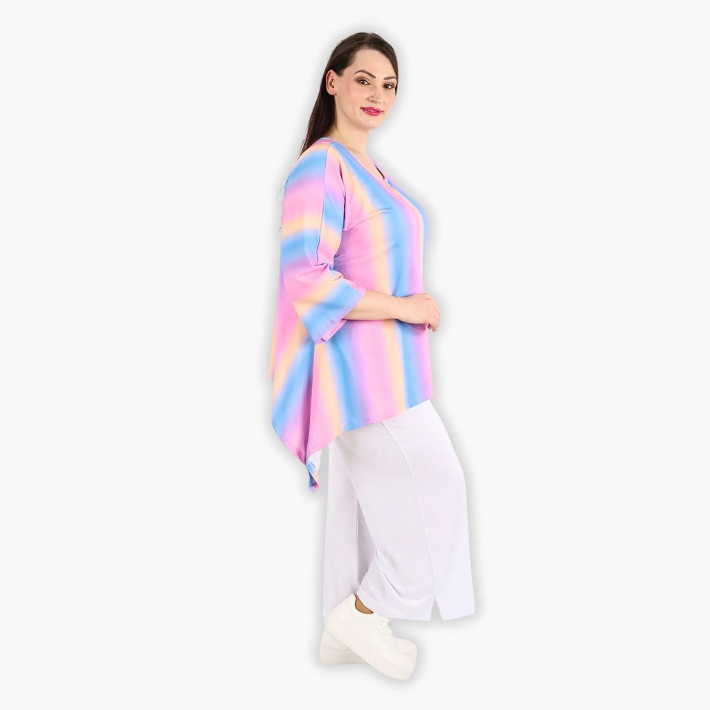 AKH 6588 Big Shirt, Pink-Blue-Orange