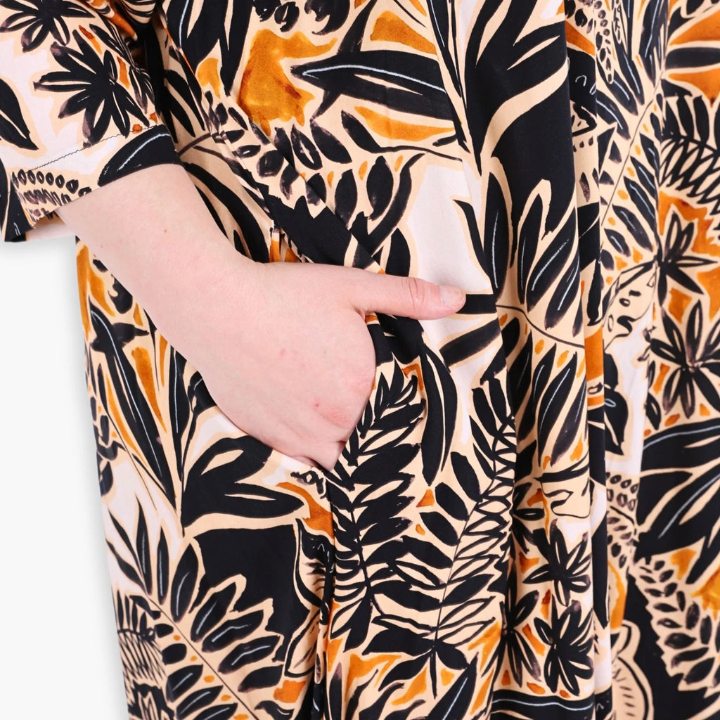 AKH 1927 dress, black-cognac-beige
