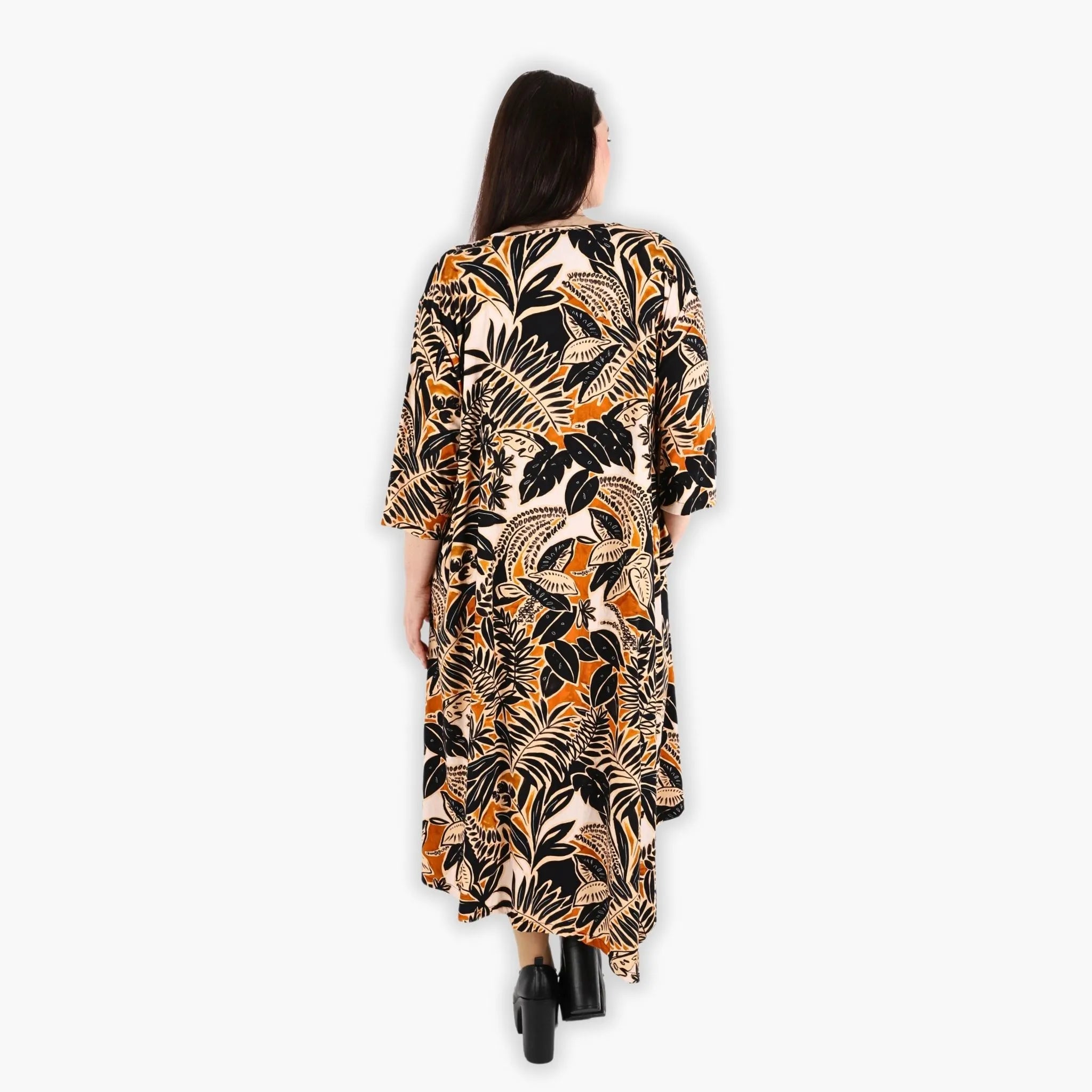 AKH 1927 dress, black-cognac-beige