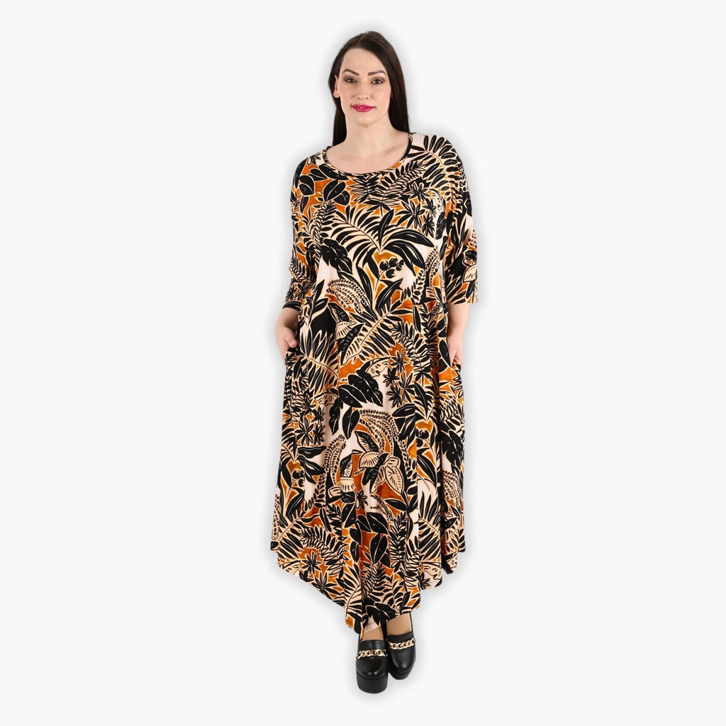 AKH 1927 dress, black-cognac-beige