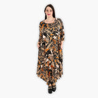 AKH 1927 dress, black-cognac-beige