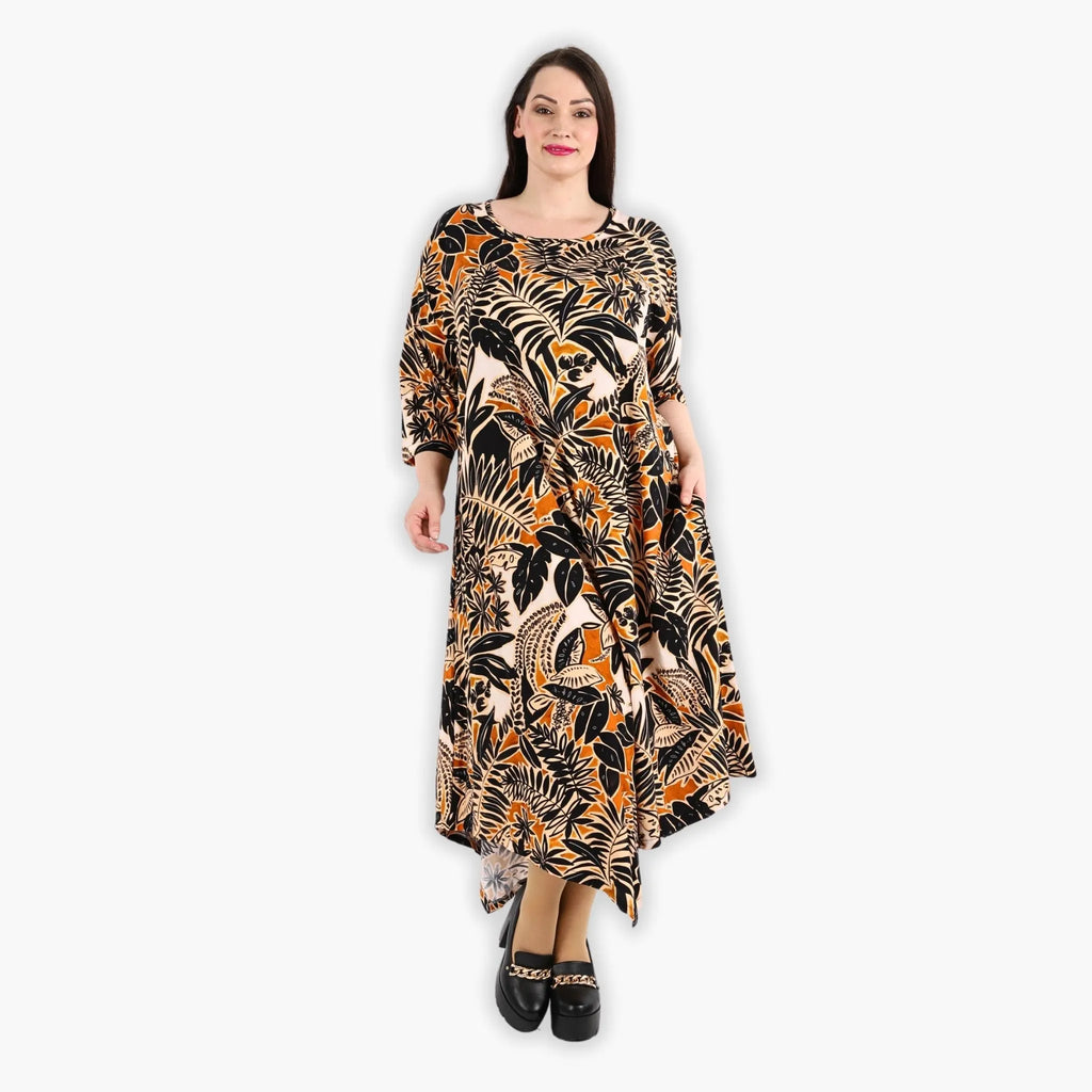 AKH 1927 dress, black-cognac-beige