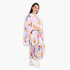 AKH 593 Big Shirt, White-Lilac-Orange