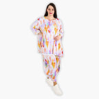 AKH 593 Big Shirt, White-Lilac-Orange
