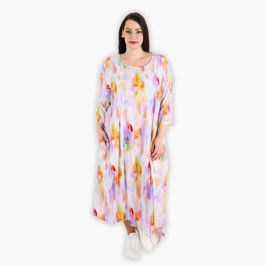AKH 1927 Dress, white-lilac-orange