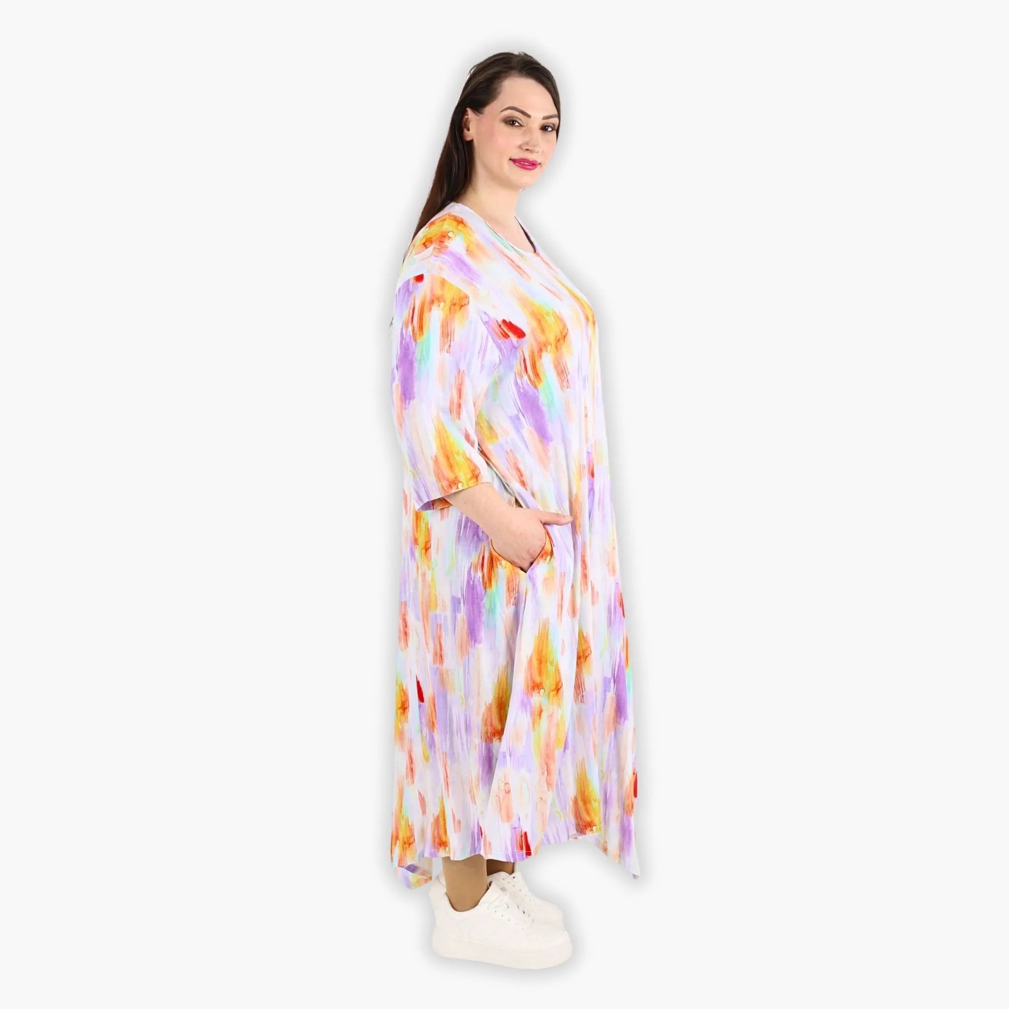 AKH 1927 Dress, white-lilac-orange