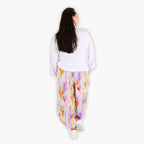 AKH 8069 Trousers, White-Lilac-Orange