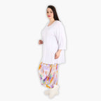 AKH 8069 Trousers, White-Lilac-Orange