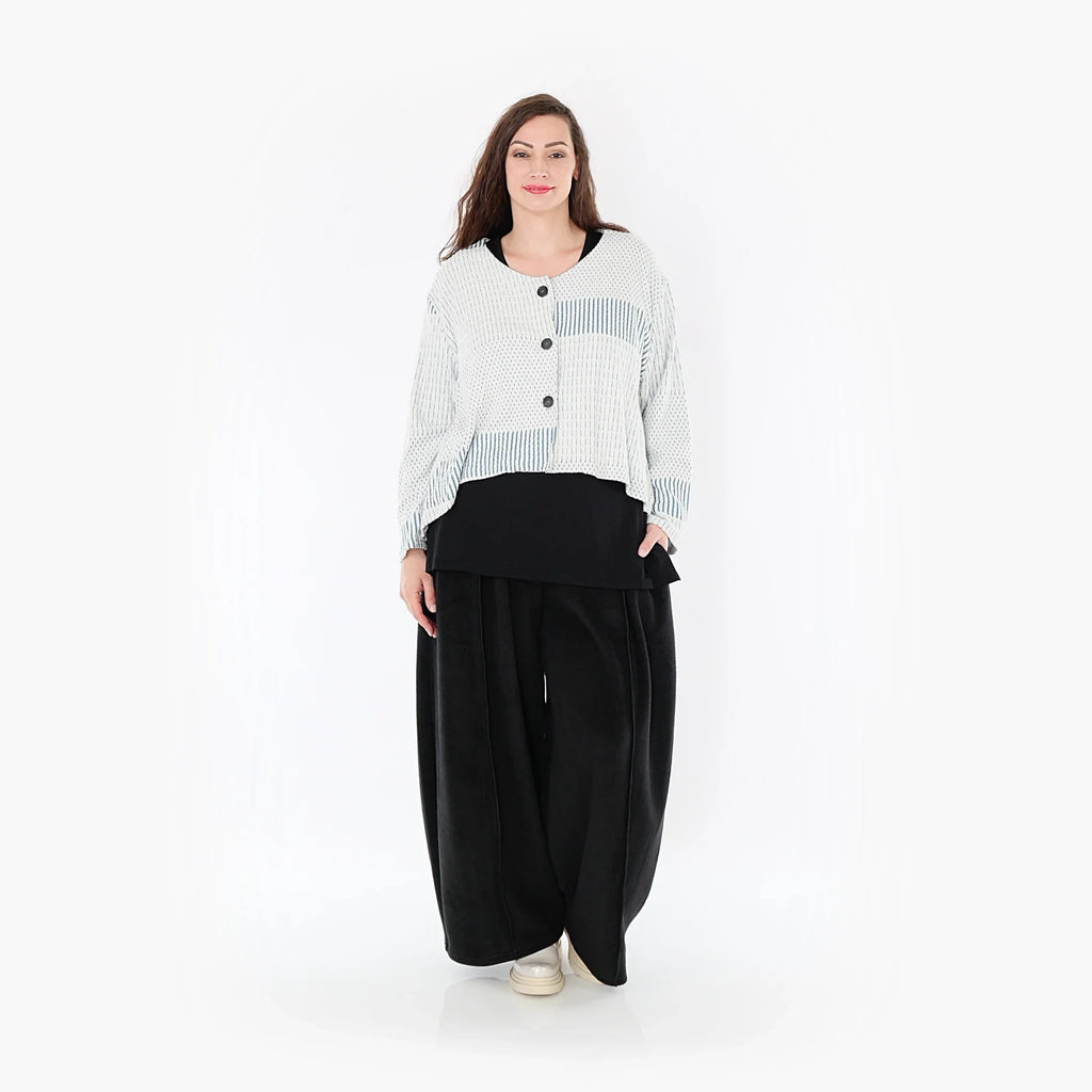 AKH 130 Jacket, Blue-Ecru