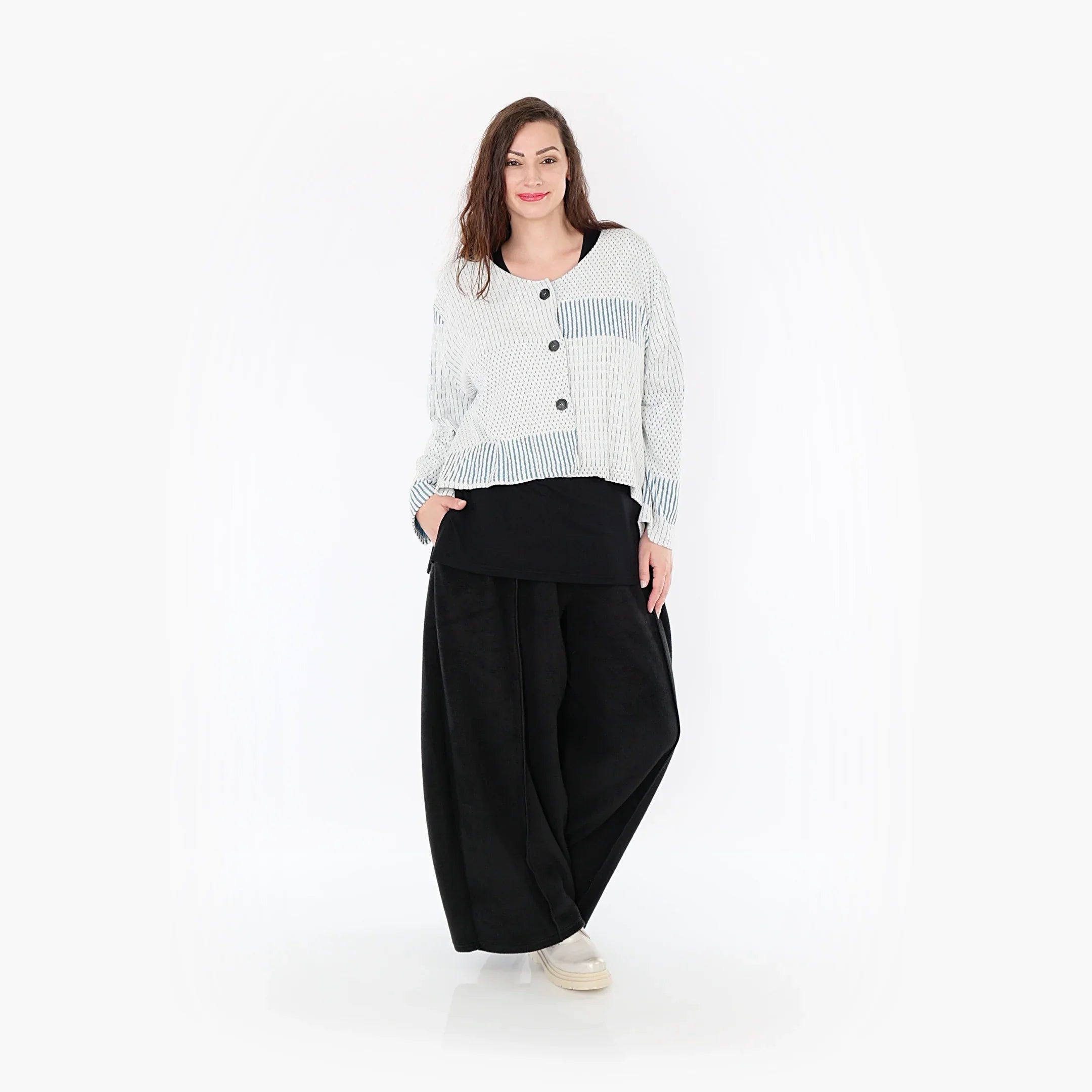 AKH 130 Jacket, Blue-Ecru