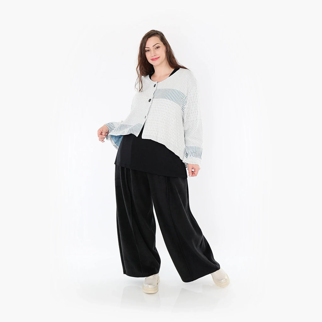 AKH 130 Jacket, Blue-Ecru