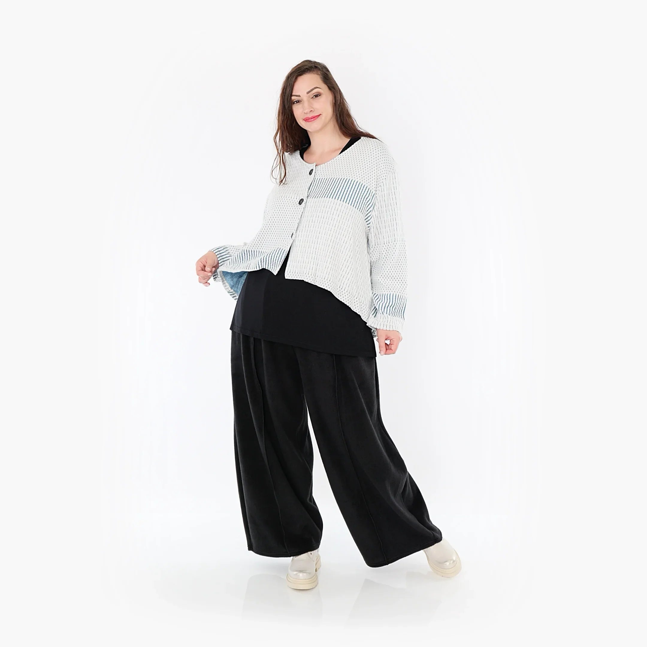 AKH 130 Jacket, Blue-Ecru