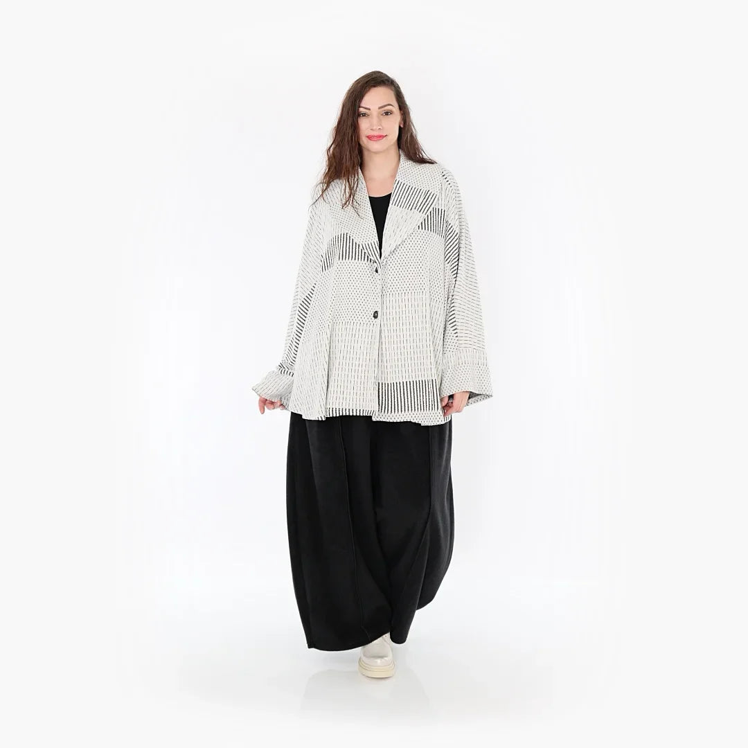 AKH Fashion Jacke 140 Frilla, Schwarz/Ecru